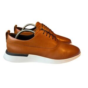 Wolf & Shepherd Men's Leather Dress Sneakers Brown US 11 Hybrid Comfort Lace Up